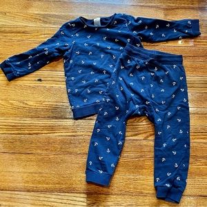 Baby Toddler Matching Set Blue Boy 1,5 2 years 18 24 Pants Sweatshirt H&M cotton